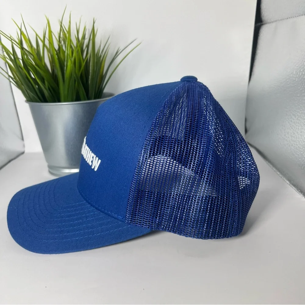 Travis Mathew Mesh Adjustable‎ Golf SnapBack Hat Royal Blue/White Embroidery TM